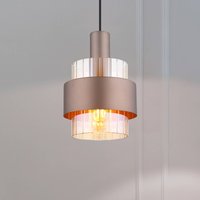 Globo Milley hänglampa, Ø 19 cm, bronsfärgad, metall