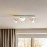 SIGMA Zoom ceiling spotlight, 3-bulb, white, metal, GU10