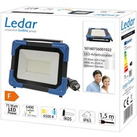 Ledino LED floodlight Ledar 6,500 K 120° black 75 W