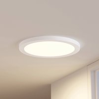 Prios LED-taklampa Aureka, set om 2, sensor, Ø 33 cm, vit