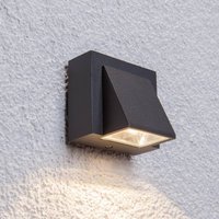 Lucande LED-utomhusvägglampa Marik, antracit, metall, IP54