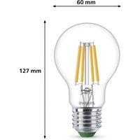 Philips E27 LED bulb A60 4W 840lm 2700K filament 3-pack