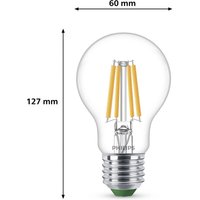 Philips E27 LED-lampa A60 4W 840lm 2700K Filament 3-pack