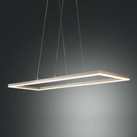 Bard LED-hængelampe kort, 92x32cm i mat guldfinish