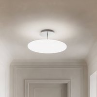 Lindby LED-taklampa Gunda, vit, glas, Ø 48 cm, dimbar