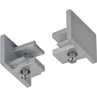 Trio Lighting End caps for DUOline two-circuit track, titanium