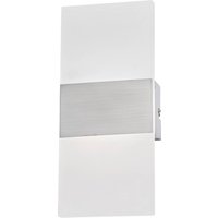 FISCHER & HONSEL Applique murale LED FODER, couleur nickel, hauteur 27 cm, interrupteur