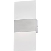 FISCHER & HONSEL LED-vägglampa FODER, nickelfärgad, höjd 27 cm, strömbrytare