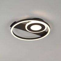 Reality Leuchten LED-taklampa Horus, svart, 2 500 lm, 3 000 K, metall