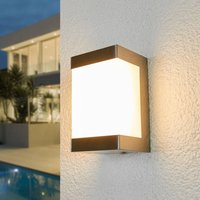 Lindby LED-utomhusvägglampa Severina, stål