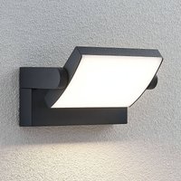 Lindby LED outdoor wall lamp Sherin, anthracite, swivelling