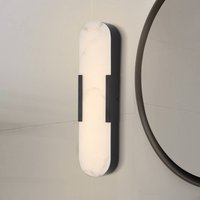 Searchlight Applique murale LED pour salle de bain Opaline, hauteur 50 cm, noir,