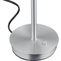 LED-bordlampe Abby, aluminiumsfarvet, højde 34 cm, metal/glas