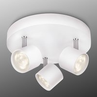 Philips Plafonnier LED Star à trois lampes blanc rond