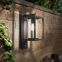 Lucande Ferda outdoor wall lamp, sensor, anthracite socket at the bottom