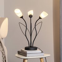Jupiter Gloriosa table lamp, black, glass, 3-bulb