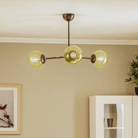 Loftlampe Itoris, 3 lyskilder, sort/guld