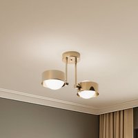 Argon Taklampa Mado, stål mässingsfärgad, glas opal, 2 lampor