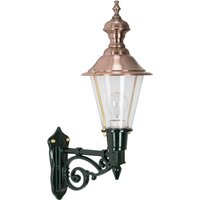 K.S. Verlichting Nostalgic Edam M utomhusvägglampa, grön/koppar