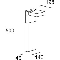 LEDS-C4 Modis CCT antracit 50cm LED-vägglampa
