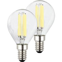 Briloner LED-lampa droppe E14 4W klar 3000K 840lm energiklass A 2er