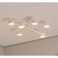 EMIBIG LIGHTING Modus 6 ceiling light, steel, 6-bulb, GX53, white