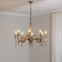 Lucea Ljuskrona Castro, antik mässing, 8 lampor