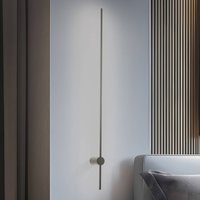 Nowodvorski Lighting LED-vägglampa SABER, olivgrön, höjd 120 cm, metall 4 000 K