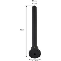Lindby ceiling suspension Linaro, black, single-circuit track lighting system