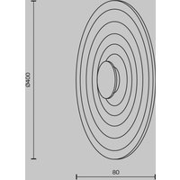 Maytoni LED-vägglampa Nami, vit, Ø 40 cm, aluminium