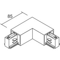 Ivela Connecteur en L LKM DALI blanc conducteur de protection à droite triphasé