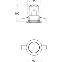 Fumagalli LED-downlight Teresa 90, GU10, CCT, 3,5W, svart