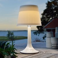 Konstsmide Vit LED-solcellsbordslampa Assisi Sitra