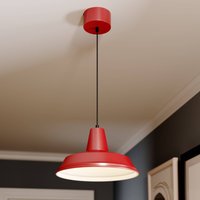 Luminex CLASS pendant light, red/white, Ø 36 cm, metal