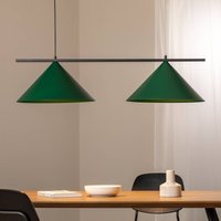 Eko-Light Capital hänglampa, grön, 2 lampor, Ø 46 cm, GX53