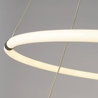 Lampa wisząca LED Revolve, 2-punktowa, biała, akrylowa, ściemniana