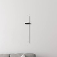 Milagro Lighting LED-vägglampa Vision, höjd 90 cm, metall, svart, 3 000 K