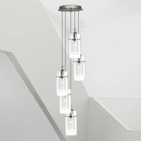 Searchlight Hänglampa Duo 1, rund, 5 lampor