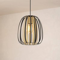 EGLO Suspension Encinitos, noir/laiton, Ø 25,5 cm