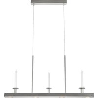 Markslöjd LED-hänglampa Dining, nickel, järn, längd 82 cm, dimbar.
