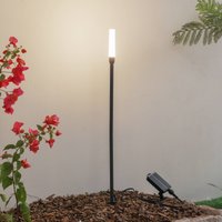 Lindby Balian LED solar light, black, aluminium, 3,000 K