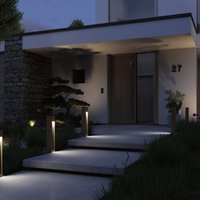 Paulmann Trabia LED pedestal light wood, height 60 cm