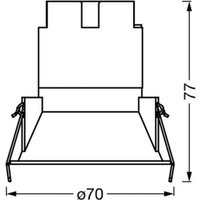 OSRAM LED-inbyggnadsspot TWIST, vit/svart, 830, Ø 7 cm metall
