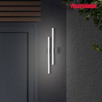 Telefunken Graz LED outdoor wall light direct 2-bulb, black