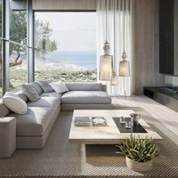 Karman hänglampa Alibaglass Big, förnicklad, Ø 24 cm