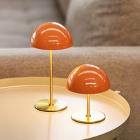 Dyberg Larsen LED rechargeable table lamp Along, orange, set of 2
