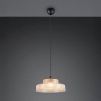 Reality Leuchten Hänglampa Abella, bärnstensfärgad, Ø 35 cm, glas, E27