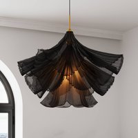 By Rydéns Juliette hanging light, black, tulle/metal, E27