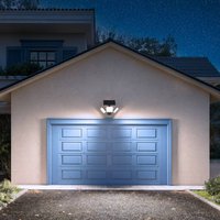 Philips Zyren LED solar lamp, black, 5,000 K, sensor, IP65