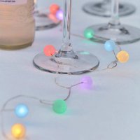 Sirius Guirlande lumineuse LED Ally Ball Cluster, multicolore, 14 ampoules, piles